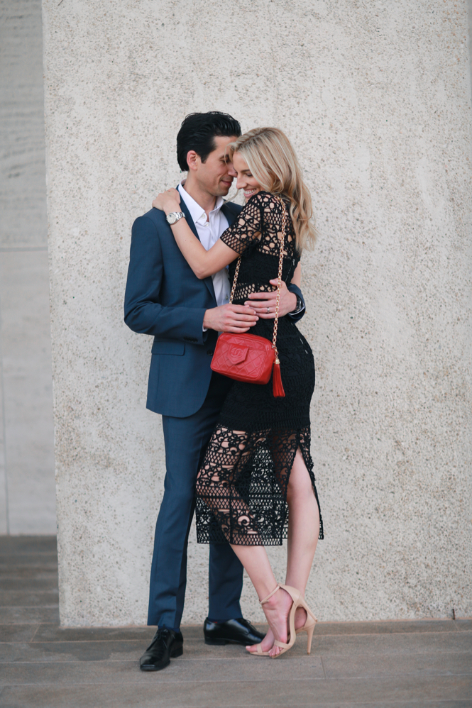 Couple Fashion-Express-NYC Ballet-Lincoln Center-NYC Date NIght Outfit-Lace Dress